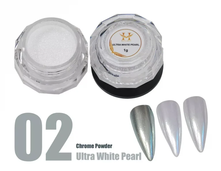 New Chrome Effects Powder Chrome #2 Ultra White Pearl