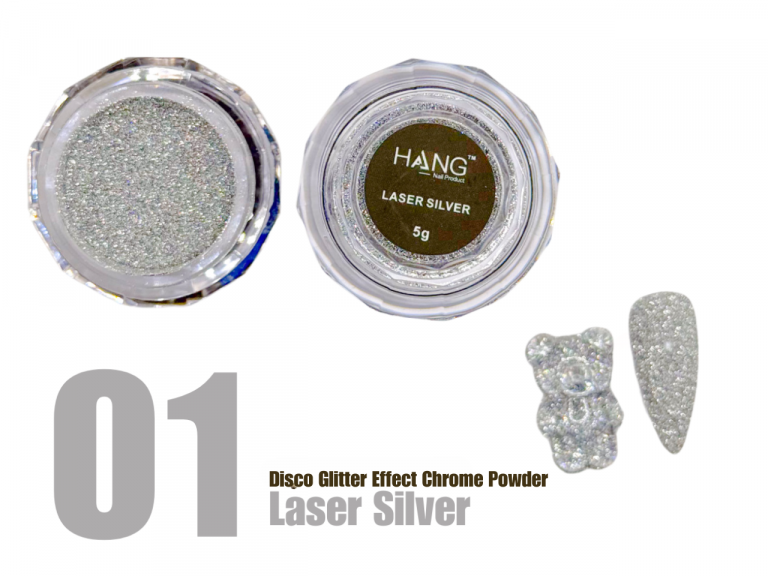 Disco Glitter Effect Chrome Powder Laser Silver